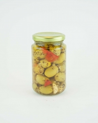 Green olives pitted Italian antipasto