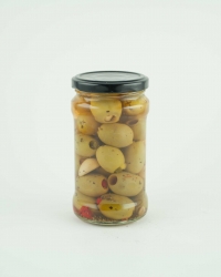 Mixed stuffed green olives